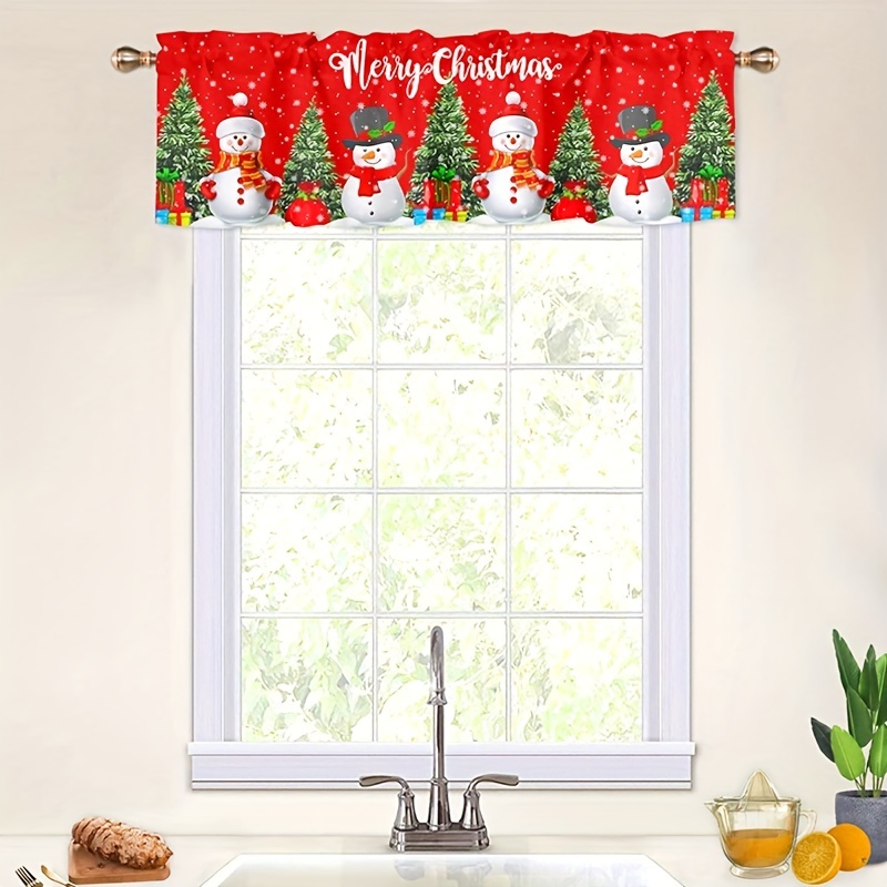  LOVE HOME DAY Cortina de ventana con diseño de gnomos de  Navidad, escenario de nieve de invierno, cocina, cortinas ajustables con  globos, cortinas de 52 x 63 pulgadas para sala de