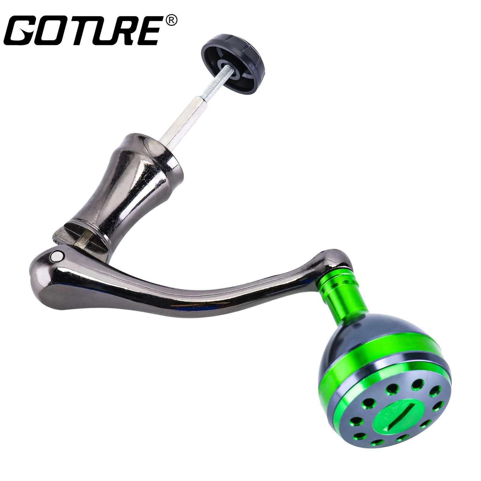 * Metal Spinning Reel Handle with Round Power Knob - 3 Sizes (S/M/L) for  Comfortable Fishing Experience