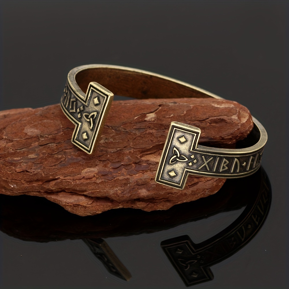 Retro Viking Rune Bracelet for Men, Holiday Gift