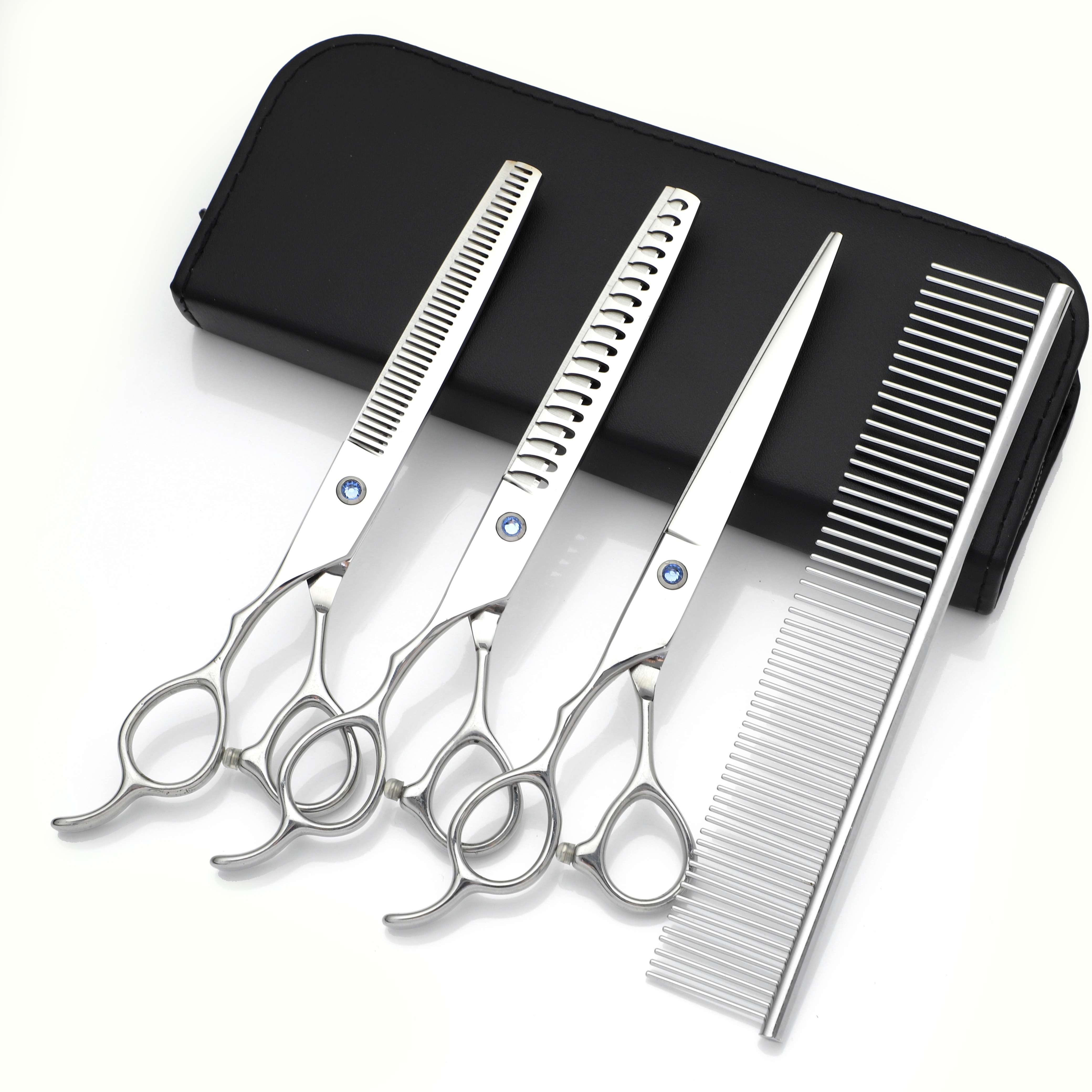 Pet Grooming Set Pet Dog Hair Shear Scissors Pet Hair Comb - Temu