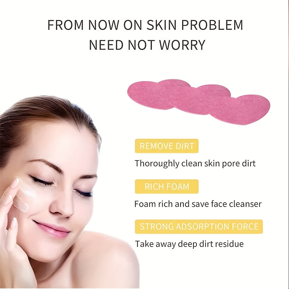 10pcs Dual Sided Cleansing Sponge Quick Foaming Non Irritating Perfect Face Wash