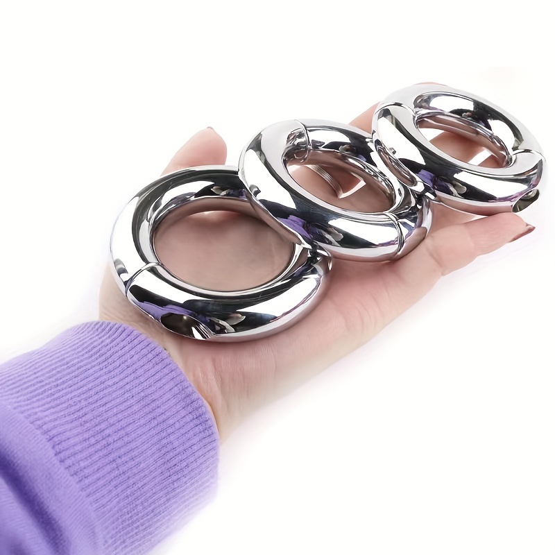 New Hercules Testicles Ball Stretcher Heavy Metal Stainless Steel Male  Weight Scrotum Restraint Penis Ring Lock