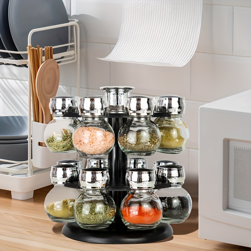 Spices And Seasonings Sets, Revolving Countertop Spice Rack, Spice Jar  Tower Organizer For Countertop Or Cabinet, Multifunctional Rotating Seasoning  Organizer, Kitchen Spice Storage Rack, Kitchen Accessaries - Temu