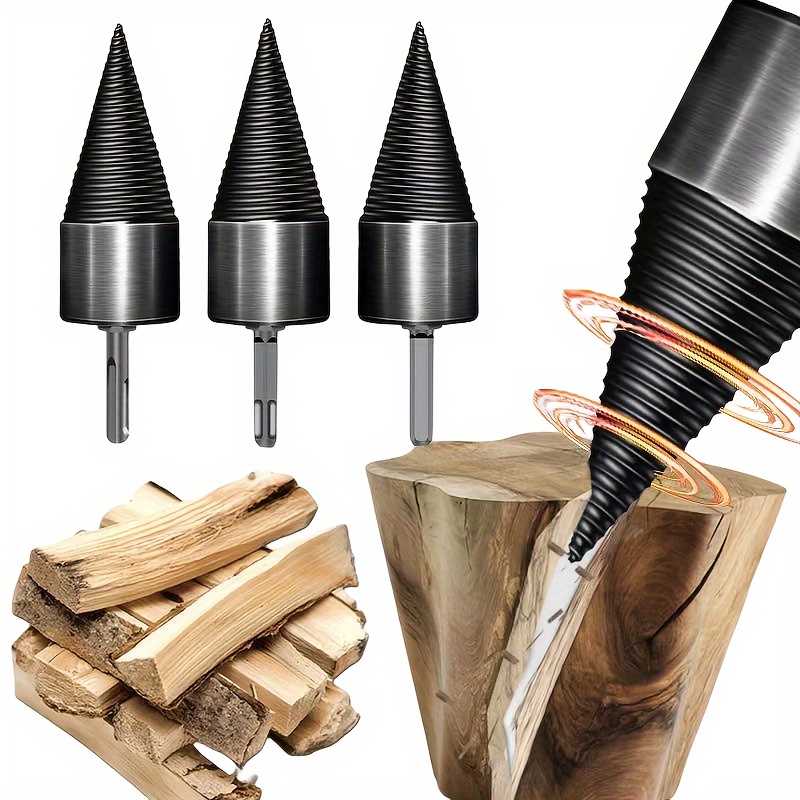Foret séparateur de bûches de bois de chauffage, 5 pièces forets  séparateurs de bois amovibles robustes pour perceuses électriques, 32mm