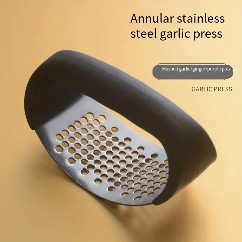 Manual Arc Stainless Steel Garlic Press Multi-functional Garlic