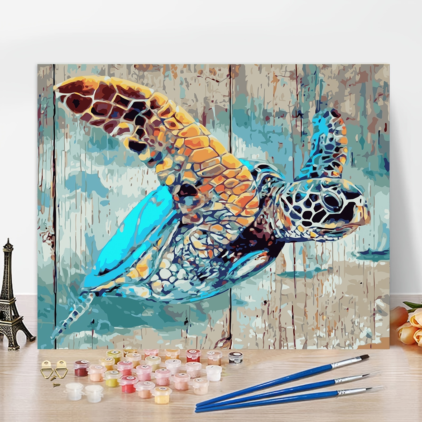 Diy Acrylic Painting Kit Butterfly And Flower Oil Painting - Temu