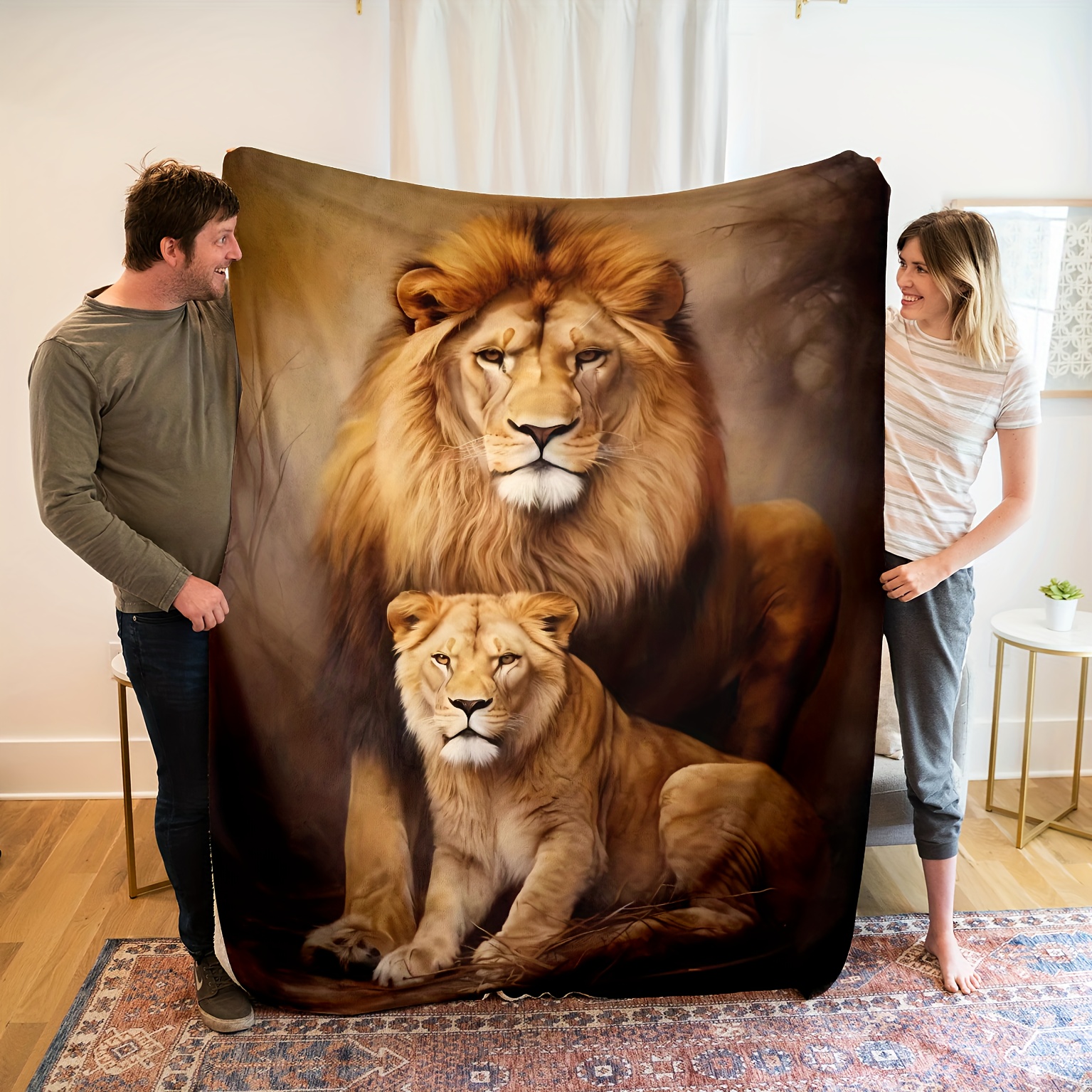 1pc Printed Throw Blanket, Soft Blanket For Sofa Couch Office Bed Camping  Travelling, Multi-purpose Gift Blanket For All Season