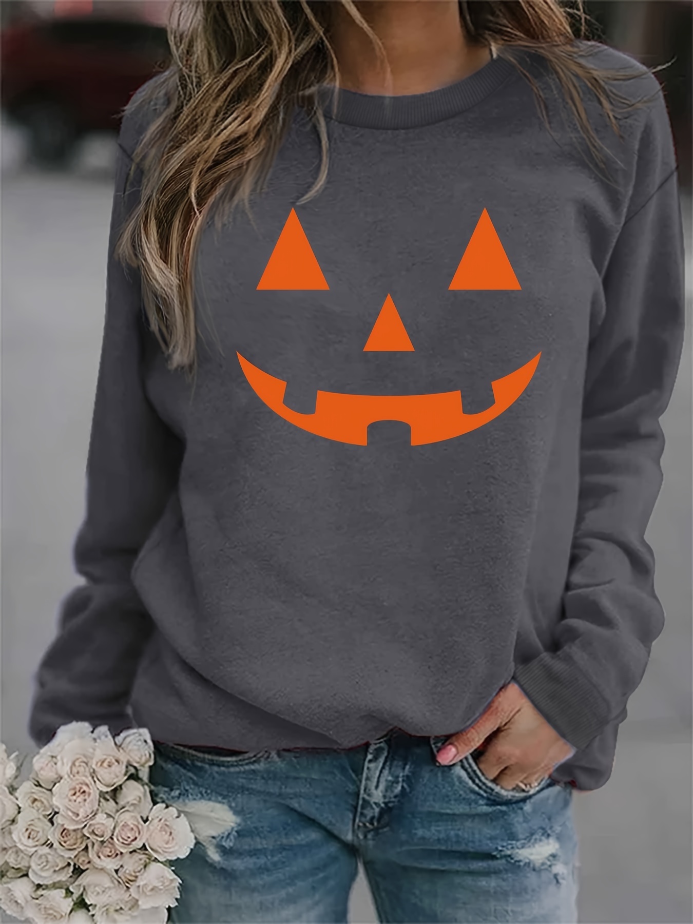 Jack o 2024 lantern sweatshirt womens