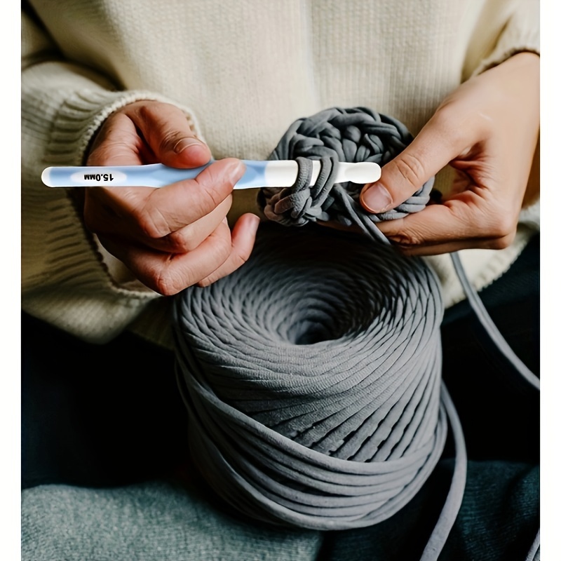 Crochet Hook Abs Hook Head Tpr Handle Weaving Supplies Diy - Temu
