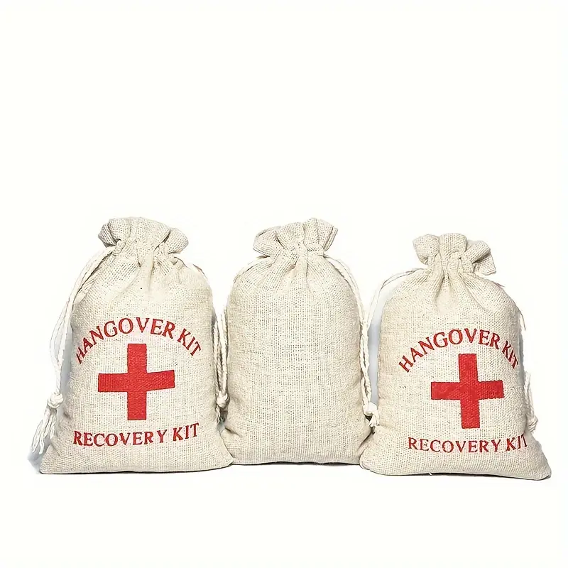 Red Cross Hangover Kit Cotton And Linen First Aid Packaging Party Sobering  Gift Packaging Bundle Pocket Paty Gift Bag Hangover Kit Bags, Cheapest Items  Available, Small Business Supplies, Shopping Bag, Party Bag