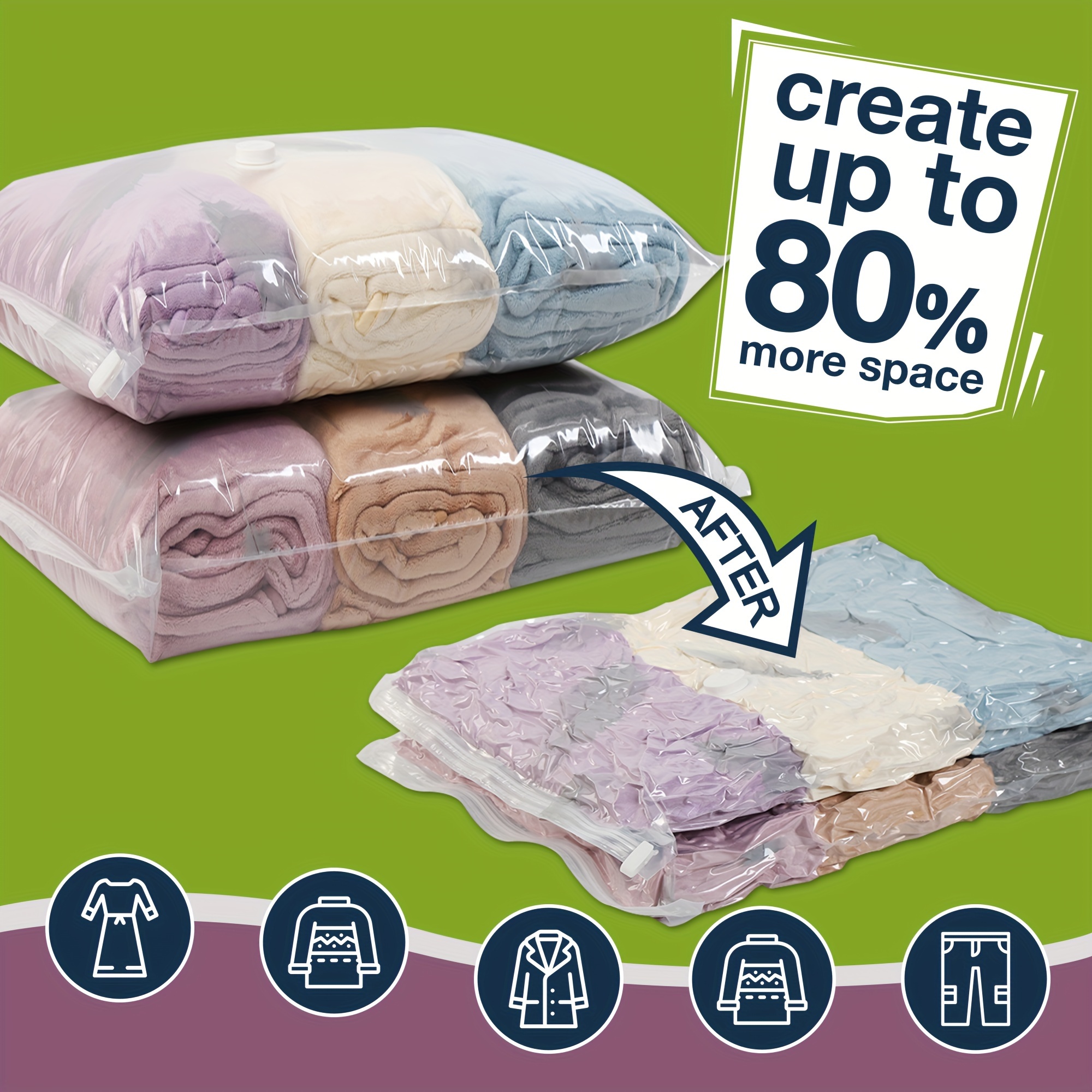 Transparent Vacuum Compression Storage Bags Dustproof Sealed - Temu