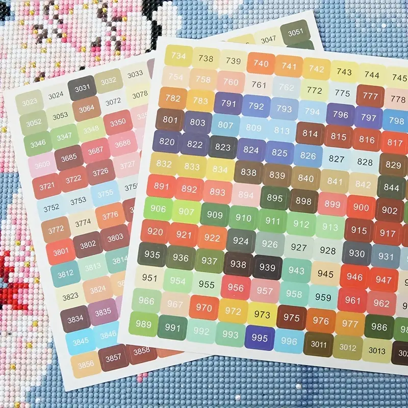 99 Number Sticker+26 English Letters+dmc 447 Color Code - Temu