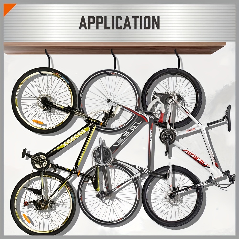 6 Pezzi Di Ganci Per Biciclette Pesanti, Rivestimento In PVC, Per Appendere  Le Biciclette Al Muro Del Garage, Ganci Per Riporre Le Biciclette A
