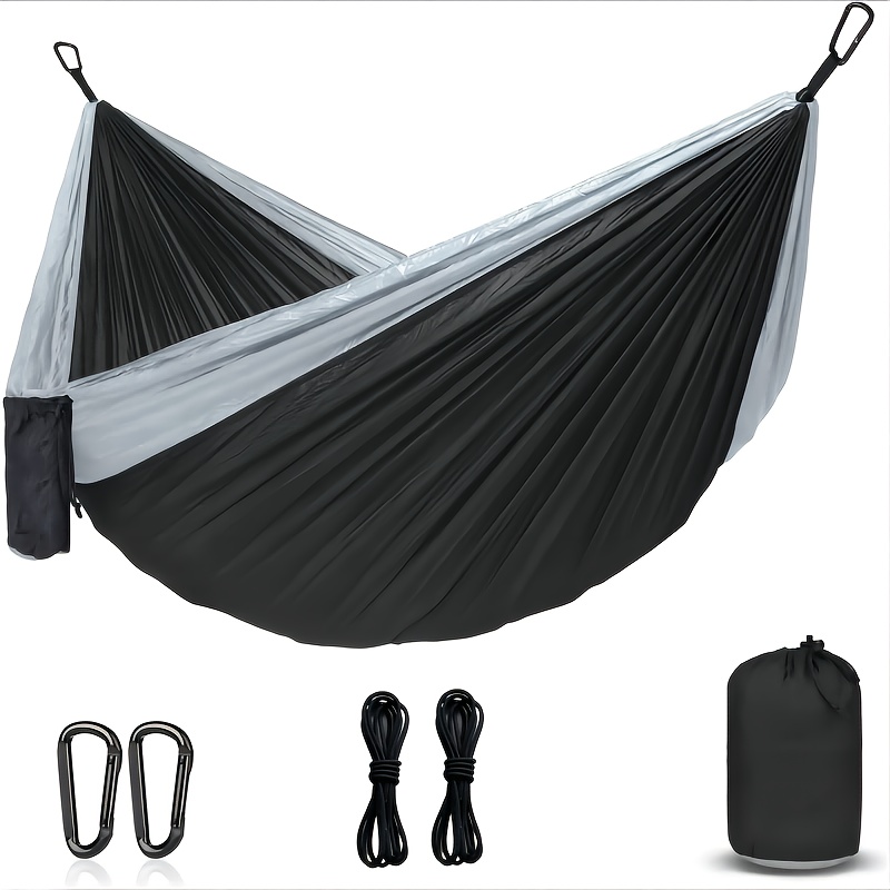 Portable Double Hammock For Outdoor Travel Backpacking Nylon Swing Hammock