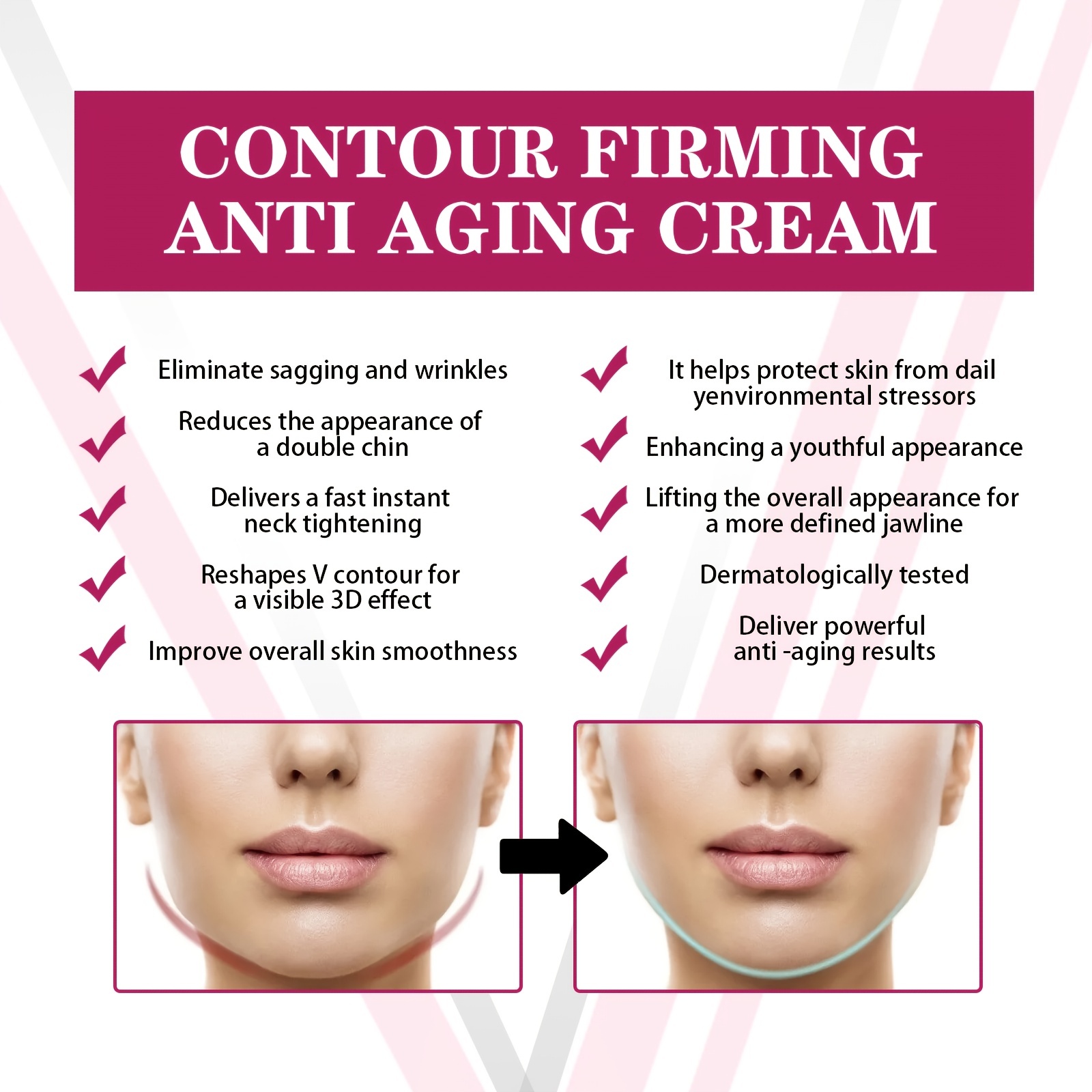 Double Chin Firming Cream Anti Wrinkle & Anti Aging Face & Neck