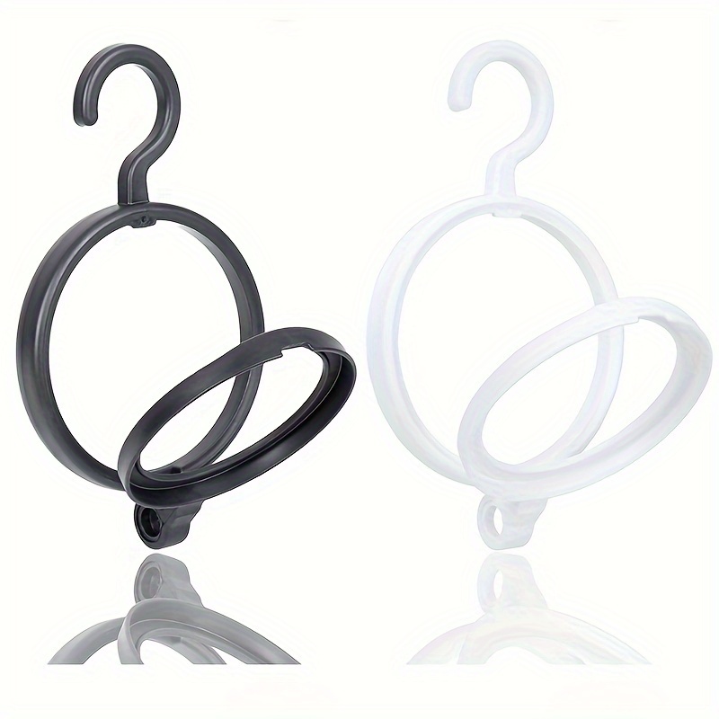 Hanging Wig Stand, 2 Pcs Portable Black/ White Wig Hanger For Display Wigs  And Hats, Collapsible Wig Display Holder Tool