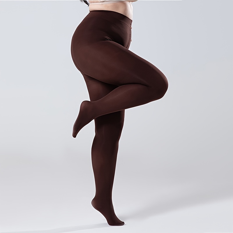 Plus Size High * Tummy Control Tights, Women's Plus 40D Queen Size Support  Nylon Hosiery Pantyhose