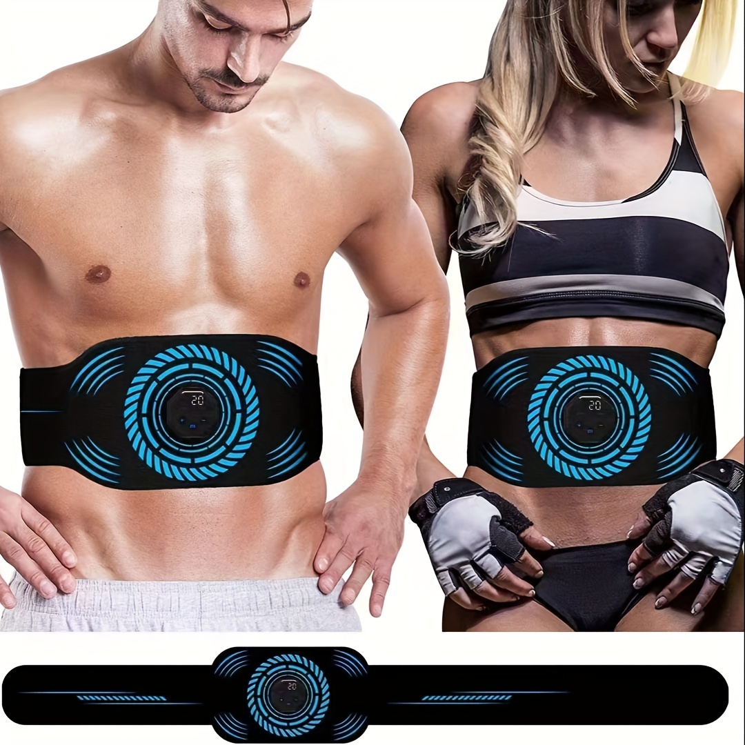 EMS Muscle Stimulator Abdominal Toning Belt, ABS Training Waist Trimmer  Belt Wireless Ab Trainer Fitness Equipment For Men Woman Abdomen/Arm/Leg  Home
