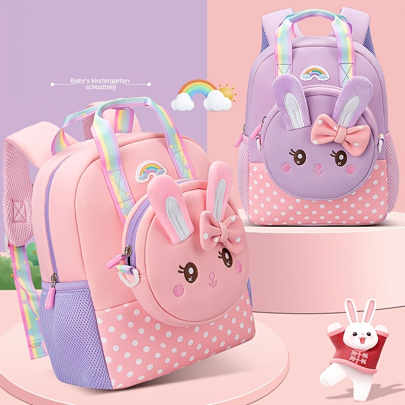 2pcs Rabbit Unicorn Shape Backpack With Crossbody Bag for Girls