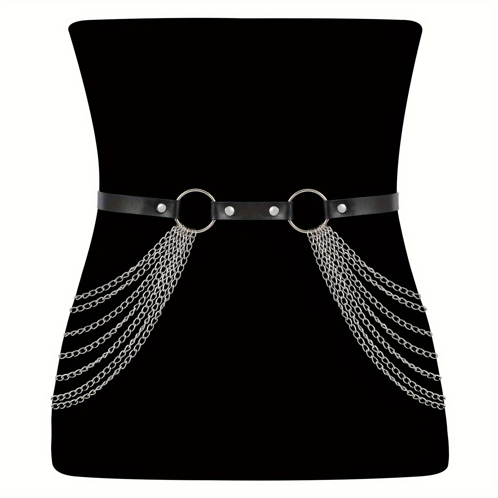 Chain Fringe Gothic Harness Women Plus Size Candy Color - Temu