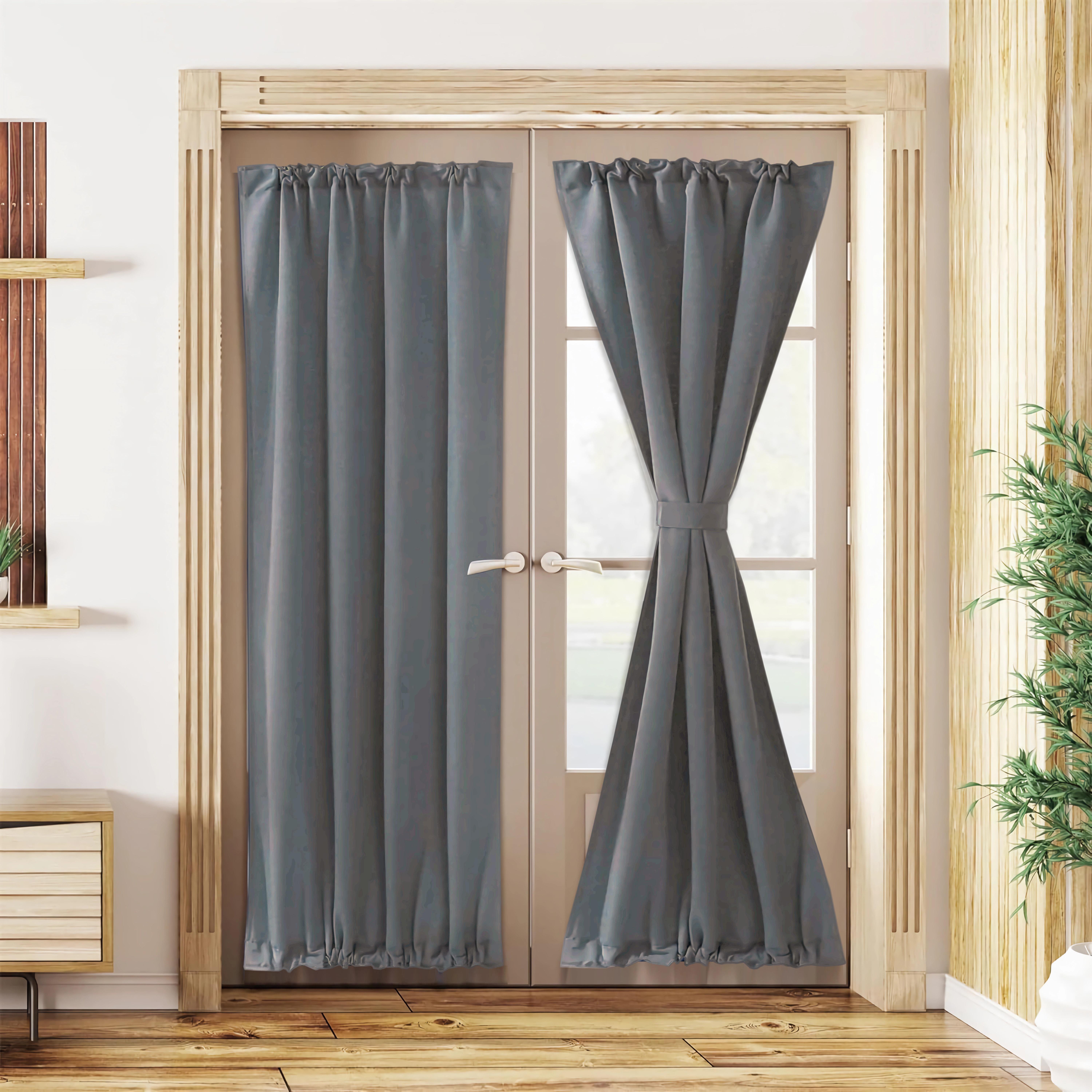 ZTHOME Cortinas pequeñas de color sólido sin perforar, cortinas de alta  precisión, opacas sólidas, cortinas cortas para puerta, cortinas aisladas  para