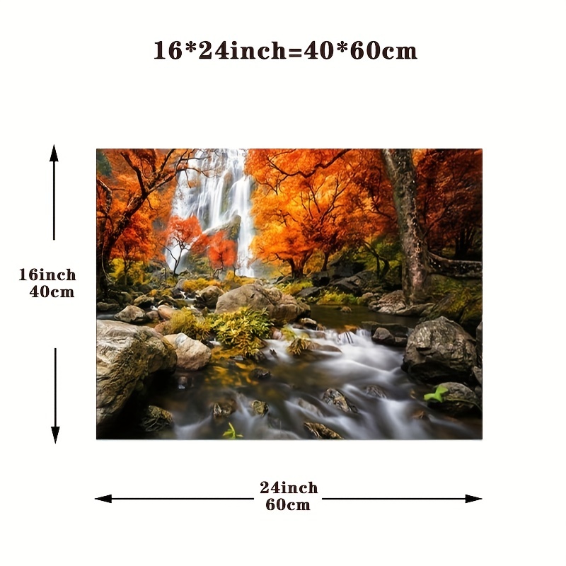 Waterfall Stream Rock Landscapes Canvas Prints Painting Wall Art
