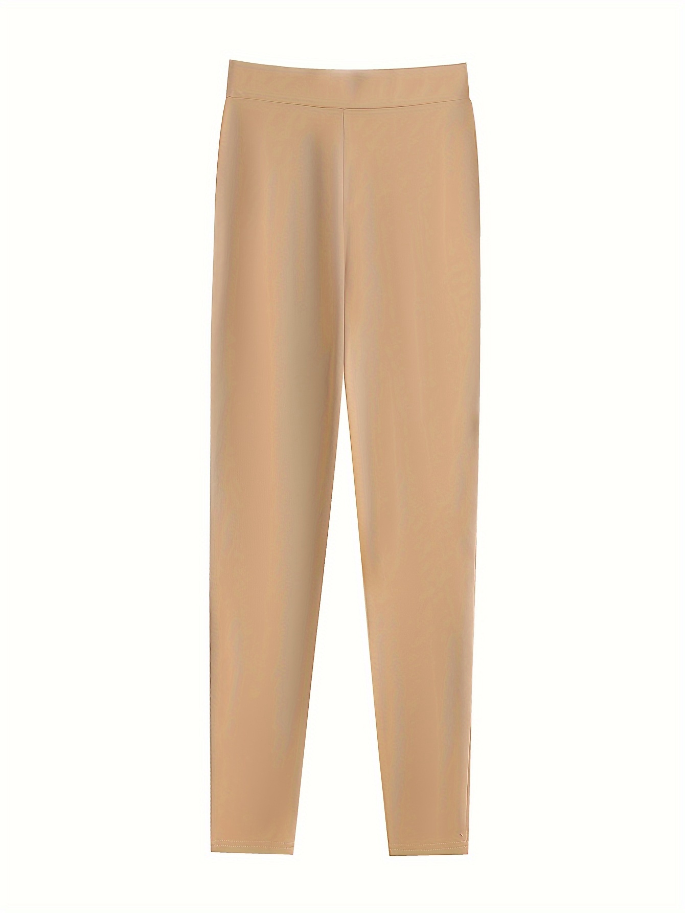 Zara Women's Leggings Xs Brown Polyester with Elastane