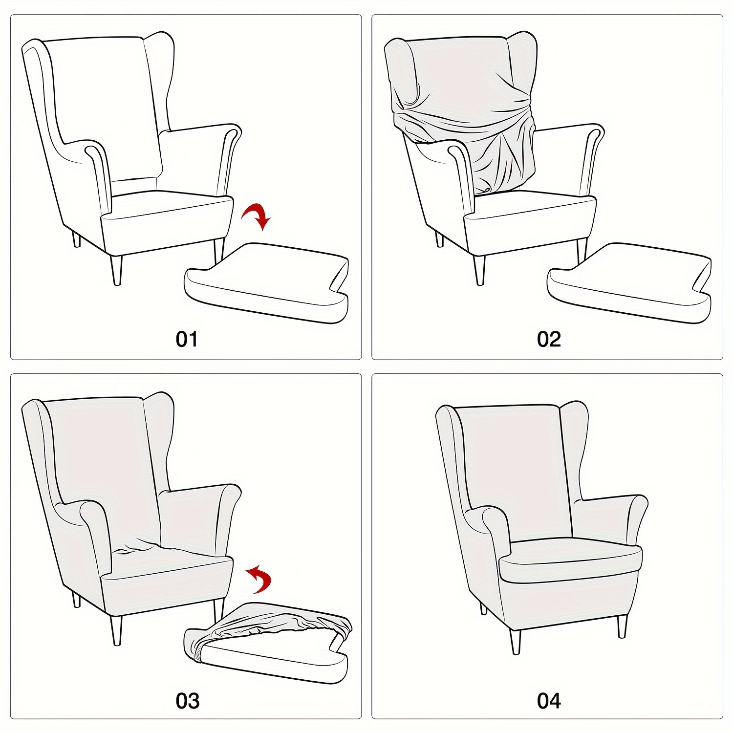 Cojines para sillas con respaldo alto 2 uds tela turquesa