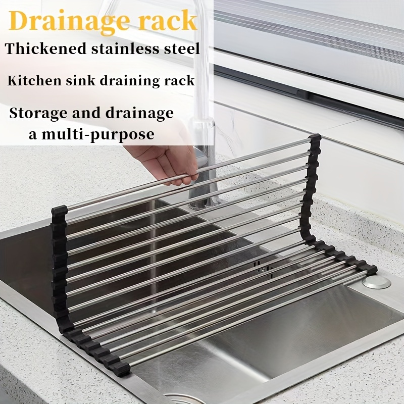 3pcs Stainless Steel Sink Drain Baskets Kitchen Rack