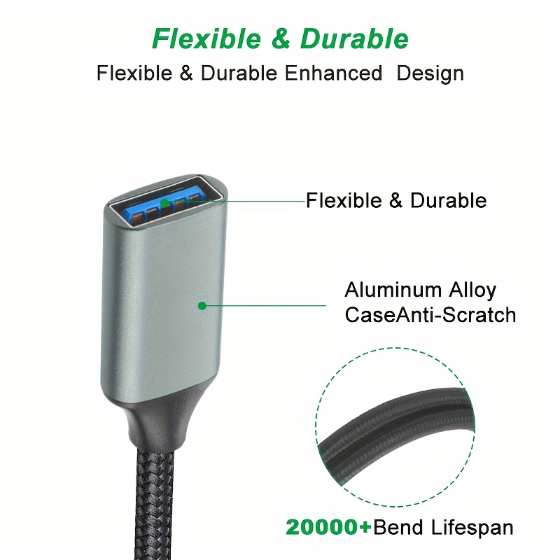Seamless USB Cable, USB 3.0 Extension Cable, Male to Female USB Cable, High-Speed Data Transfer Cable, Mobile Phone And USB Drive Data Cable, USB Extension for Charging Computer Mouse And Keyboard. 20 USB Cable, USB 3.0 Extension Cable, Male to Female USB Cable, High-Speed Data Transfer Cable, Mobile Phone And USB Drive Data Cable, USB Extension for Charging Computer Mouse And Keyboard.