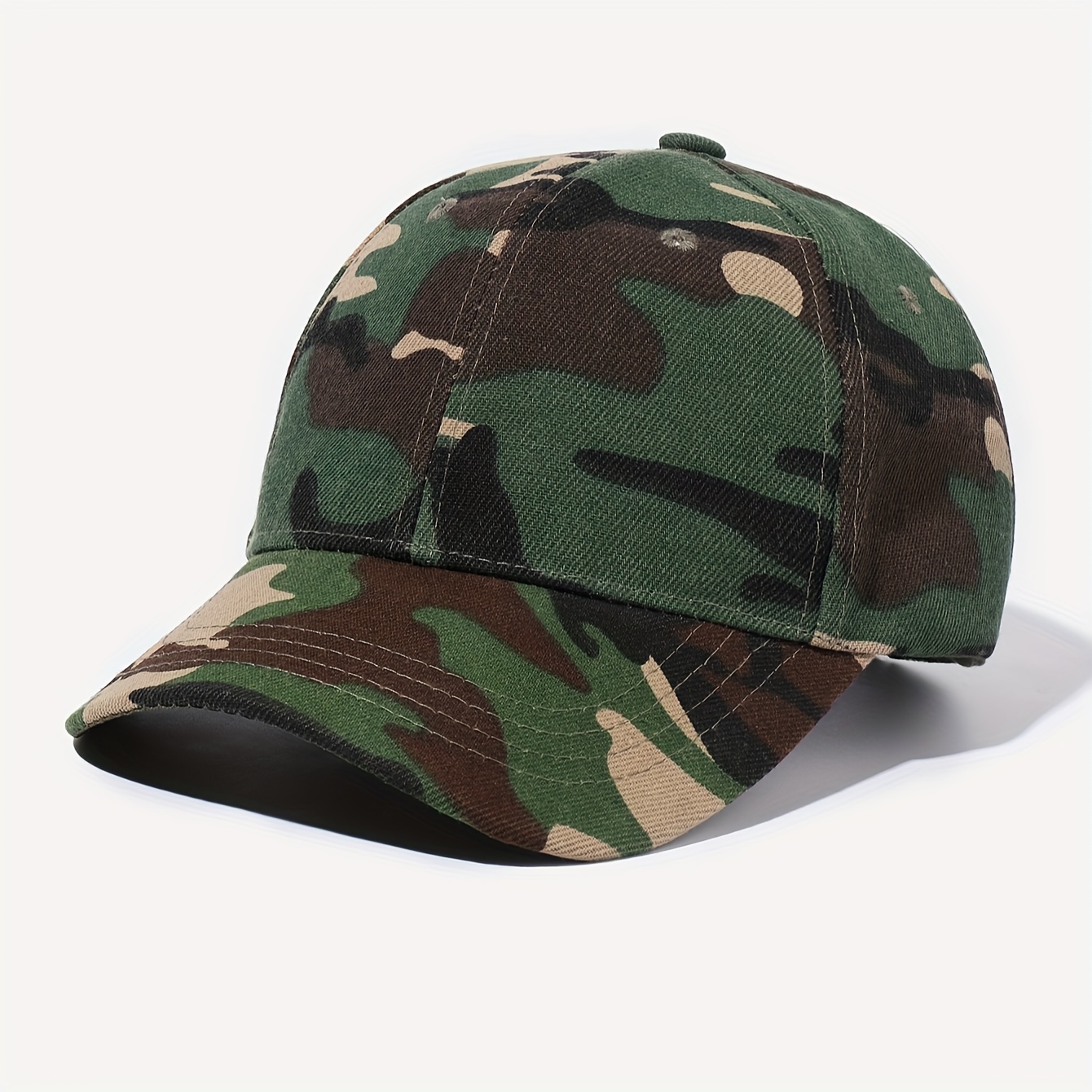 

Unisex Camouflage Baseball Cap Classic Dark Green Dad Hat Breathable Adjustable Tactical Hats For Women Men