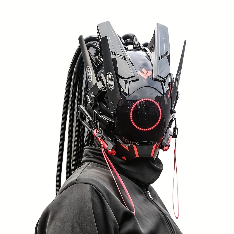 Concevoir un modèle 3d de masque, casque cyberpunk et masque de cosplay