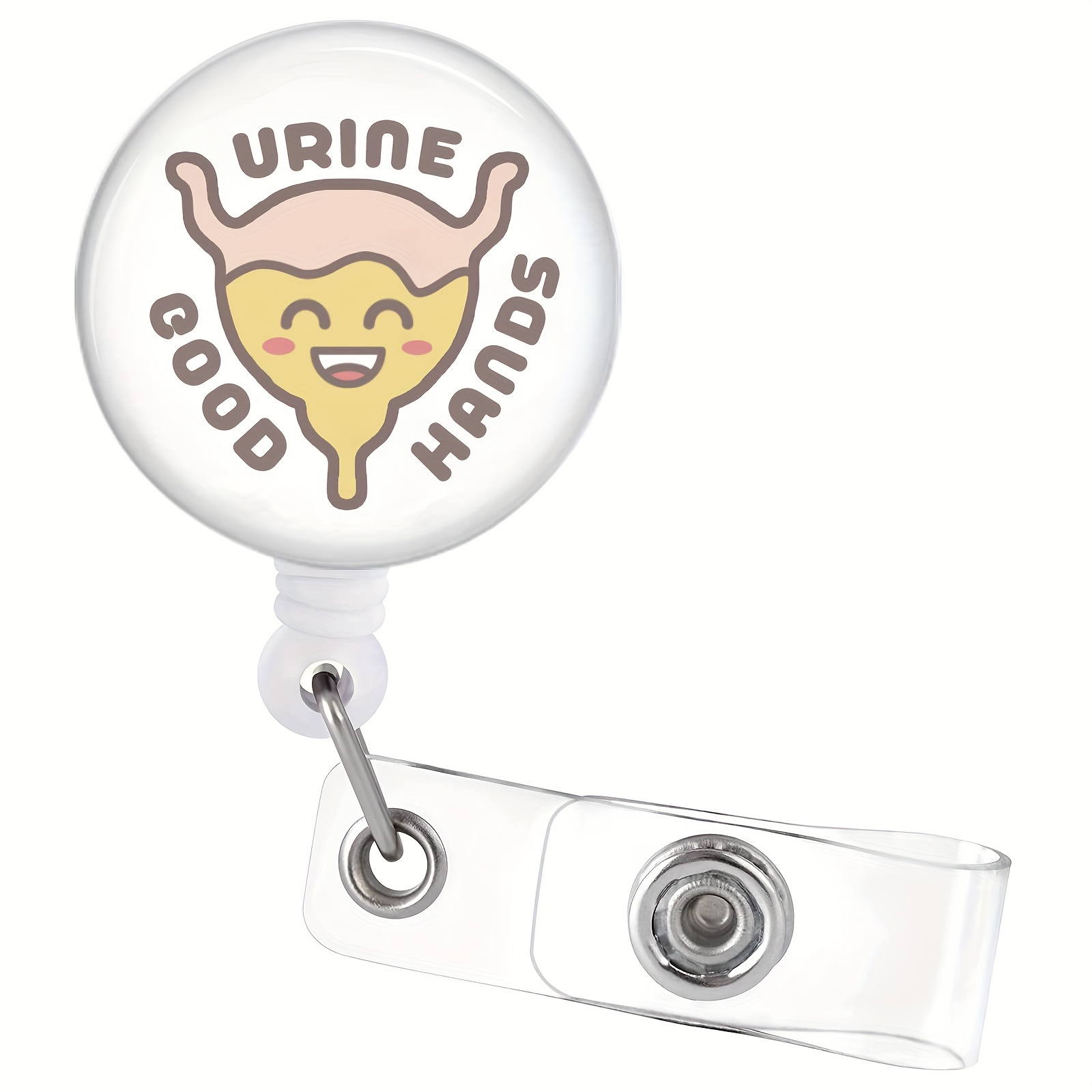 Badge Reels Retractable With Alligator Clip Cute Funny Id - Temu