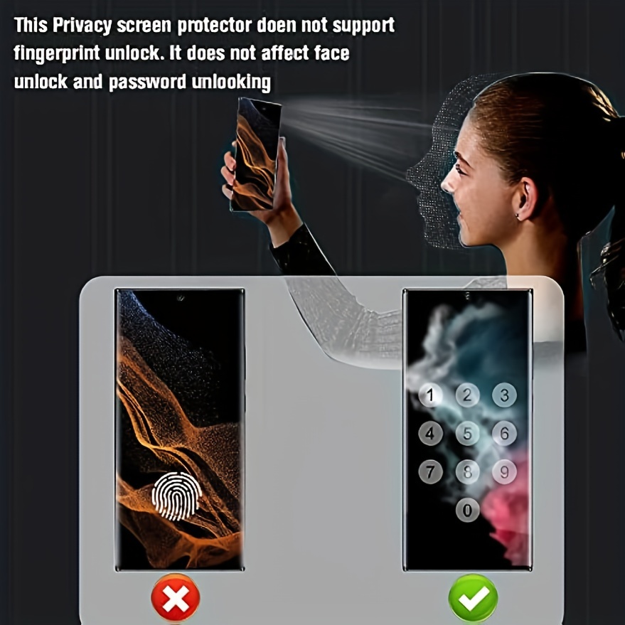  Paquete de 1 + 1 protector de pantalla de privacidad