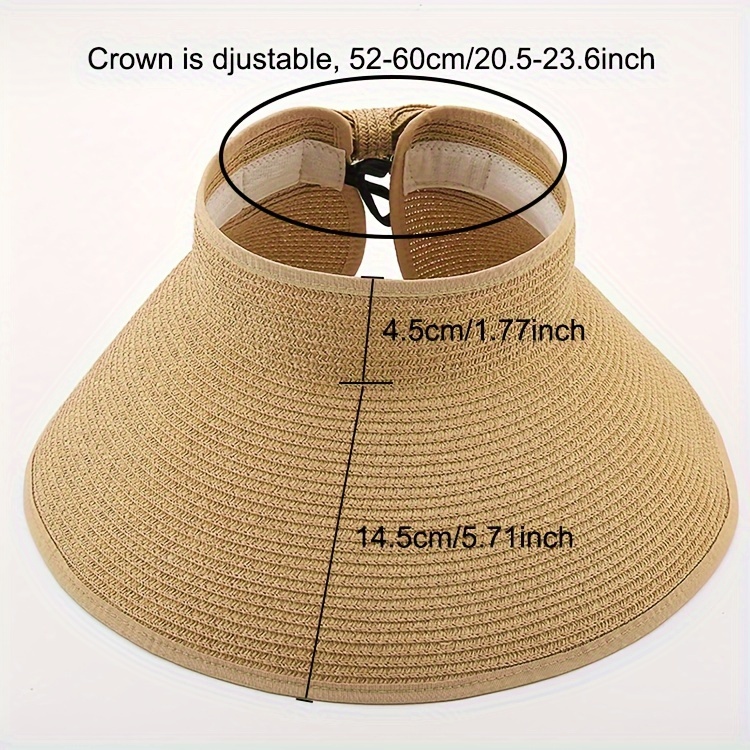 Bow Decor Straw outlet Visor Hat