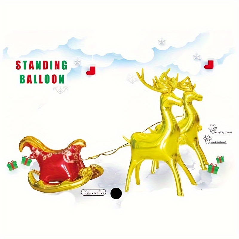 Extra Large Christmas Reindeer Balloon Decoration Three Temu