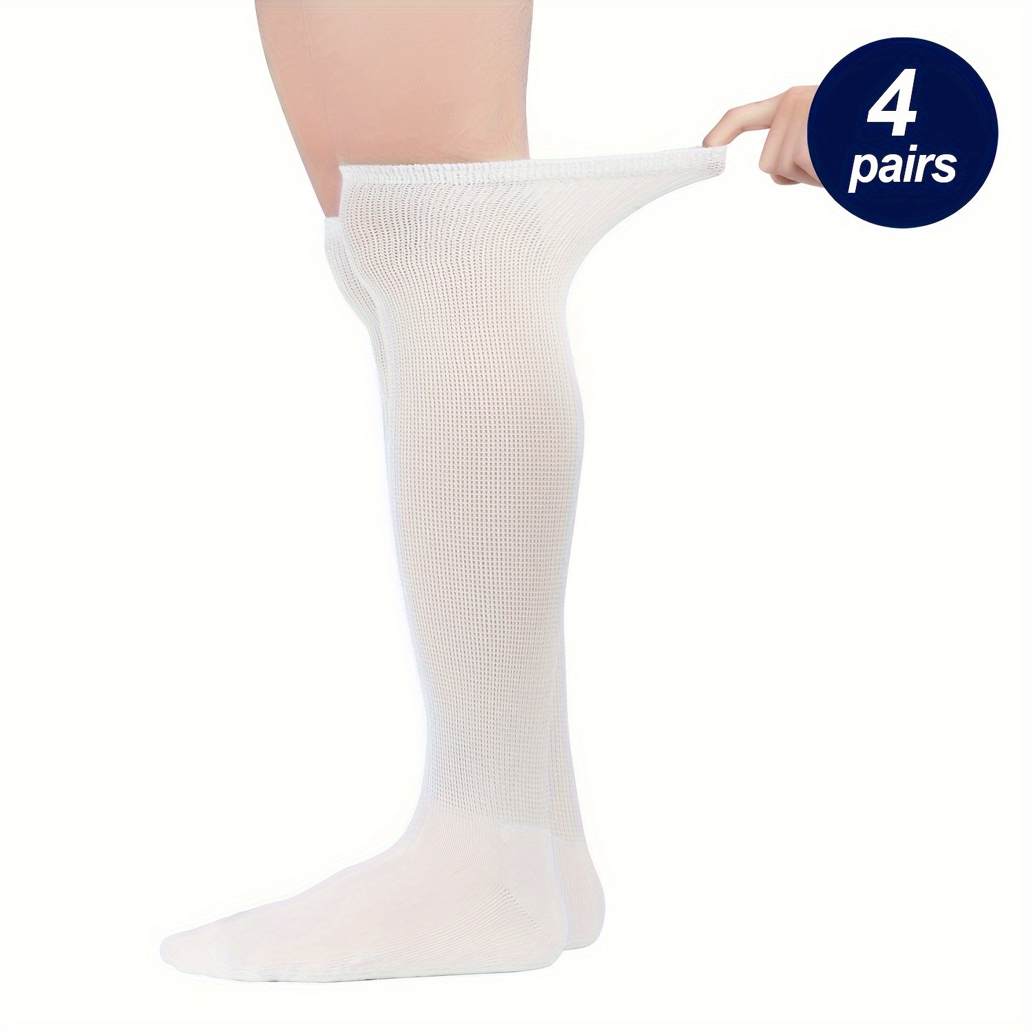 Yomandamor 6 pares de calcetines de bambú para diabéticos para mujer, con  parte superior no atada y suela acolchada, L (tamaño de los calcetines