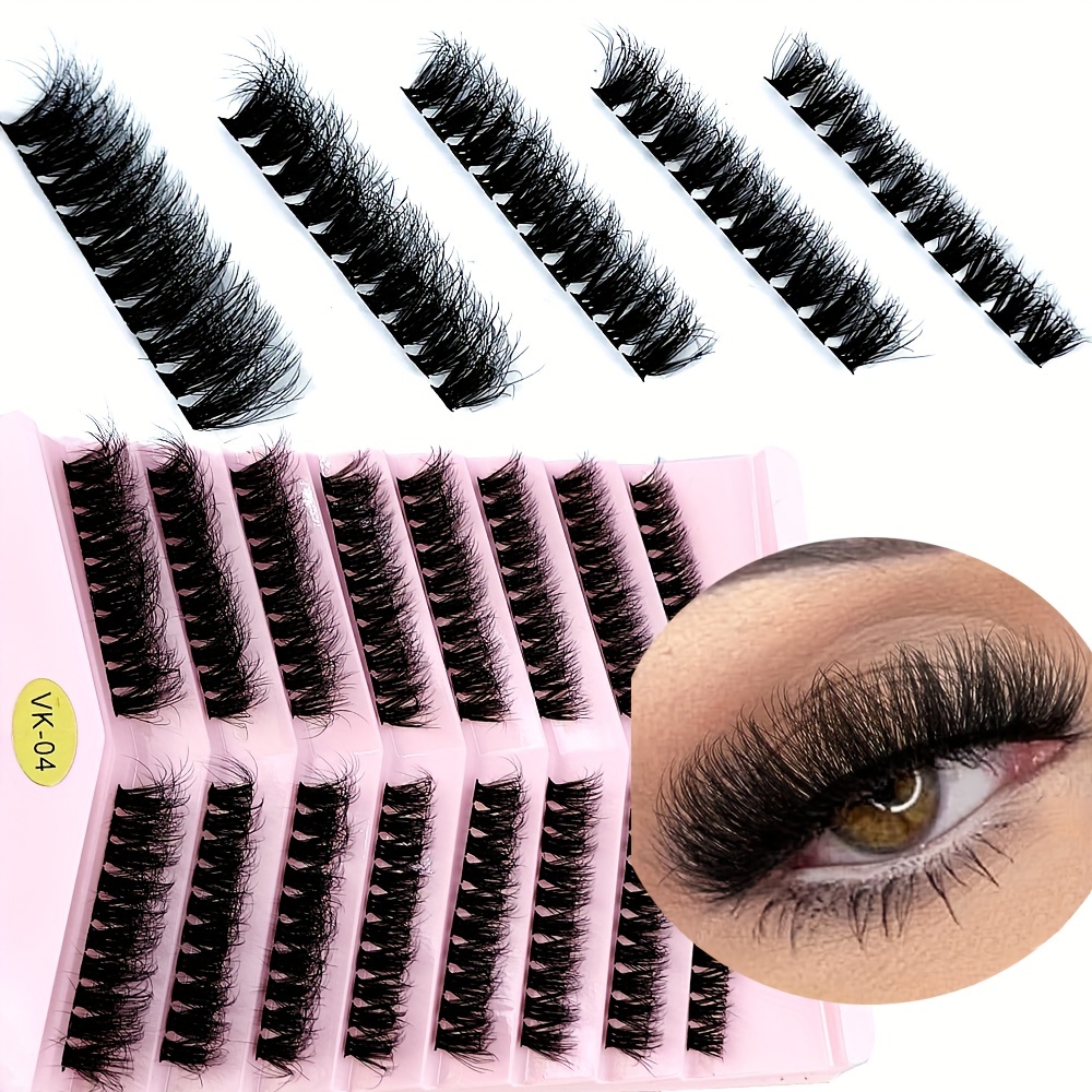 

Individual Eyelash Clusters Russian Volume Faux Mink Eyelash Extension Segmented False Lashes 8d Fluffy Thick Lashes Cluster