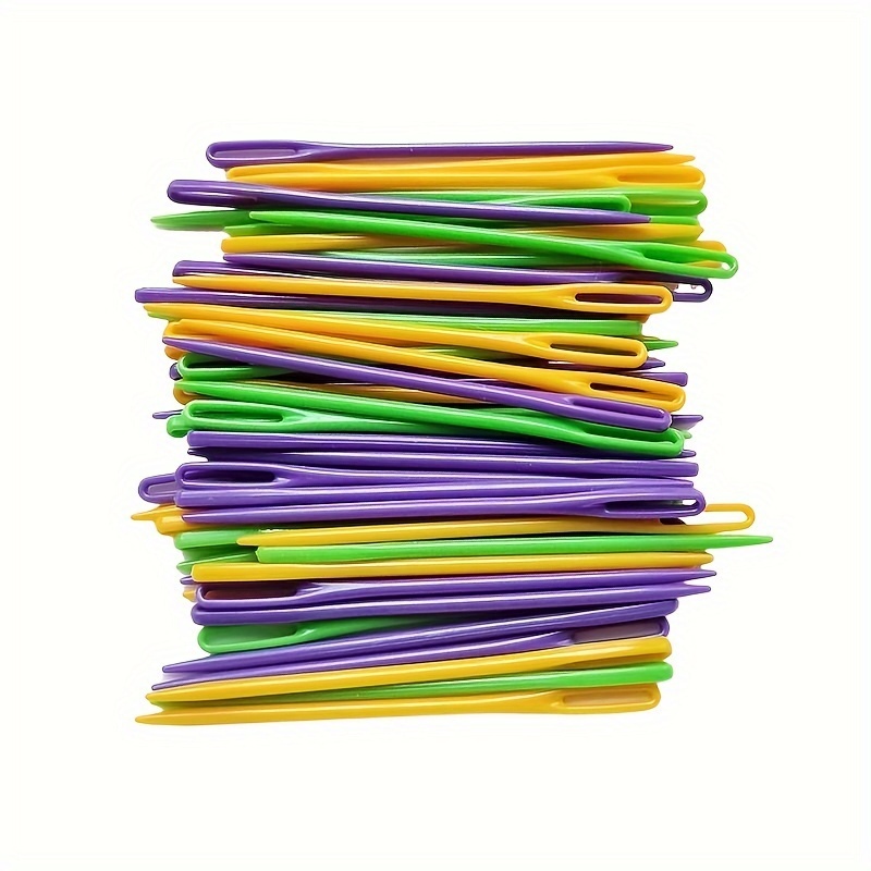  30 PCS Large Eye Plastic Needles, 2.7Inch/3.5Inch/5.9Inch  Plastic Weaving Needles, Yarn Needles, Learning Needles, Safety Plastic  Lacing Needles for DIY Sewing Handmade Crafts