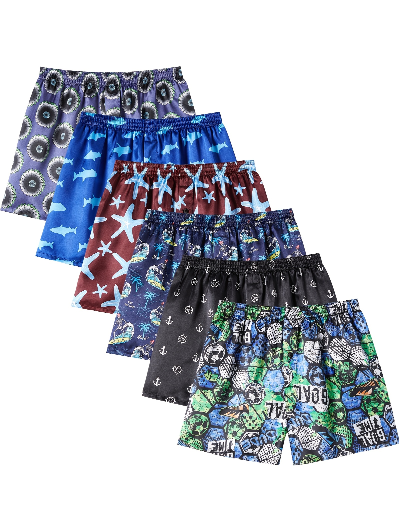 JupiterSecret Men's Woven Boxers Underwear Pack Cotton Boxer Shorts  Assorted Colors at  Men's Clothing store