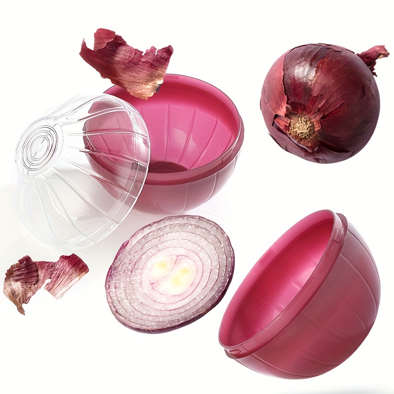 Onion Shaped Red Crisper Portable Plastic Fresh keeping Box - Temu