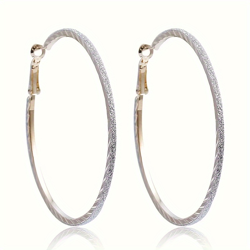 Image of European And American Cross-border Exaggerated Fashion Creative Trend Rock Nightclub Exaggerated Matte Sticker Earrings Elegant Minimalist