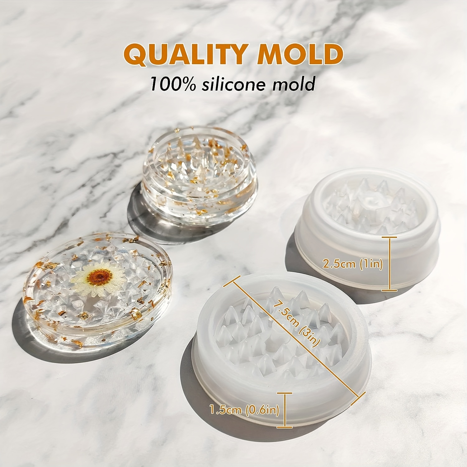 Silicone Resin Molds With Grinder Mold Premium Resin Rolling - Temu
