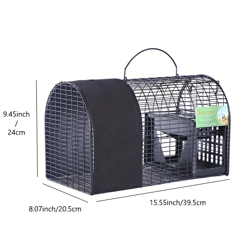 Black Double-door Large Mouse Cage Mousetrap Continuously Catches