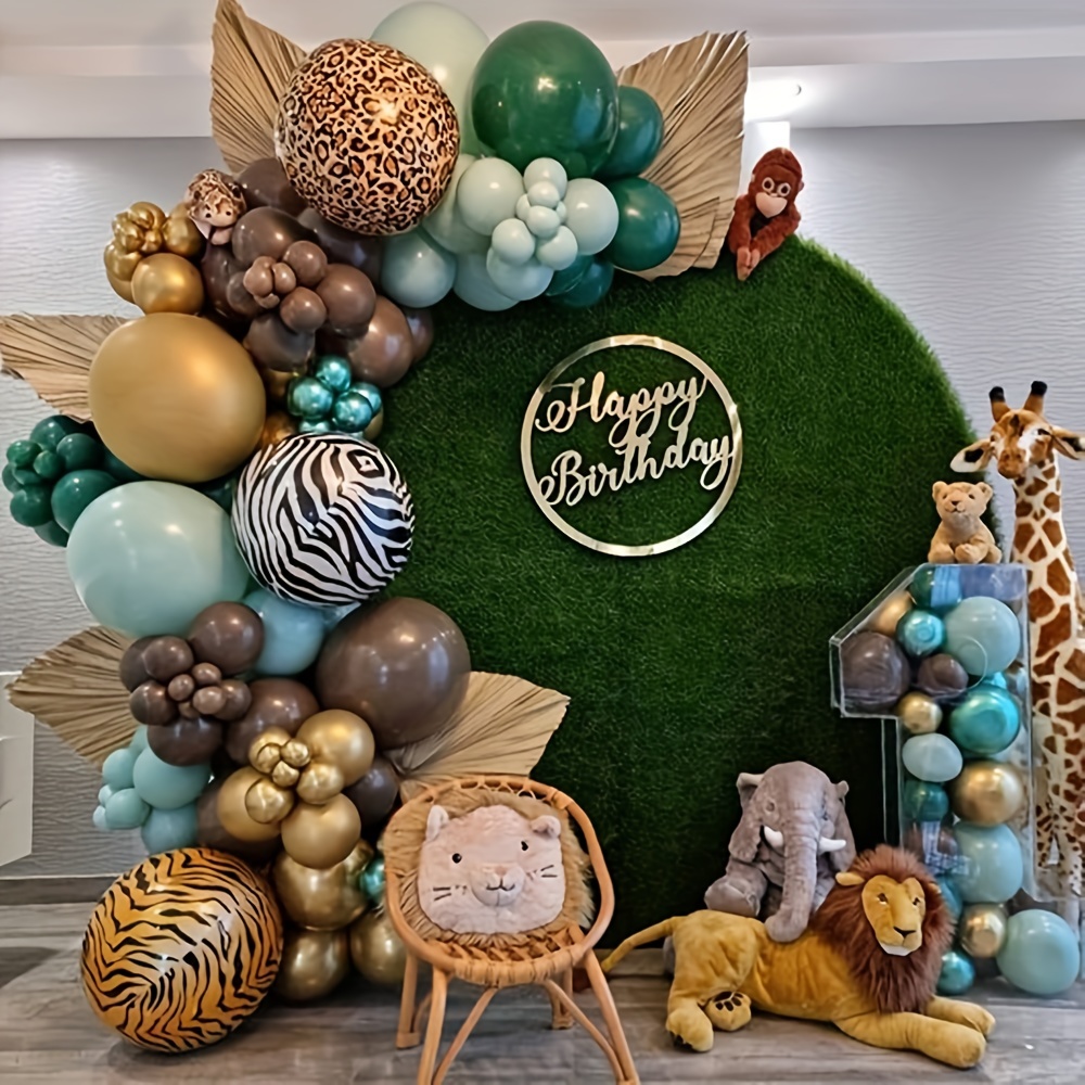 Ballons animaux en Carton 10 pièces/ensemble, ballons à motifs pour  enfants, fournitures de décoration pour fête d'anniversaire, sauvage,  Jungle, Safari - AliExpress