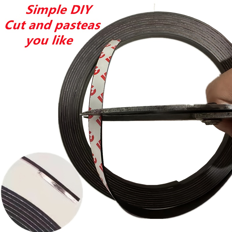 Magnet Me Up Self Adhesive Flexible Magnetic Tape, 1/2 inch Wide, 1/6 inch  Thick, 10 ft Long Magnet Roll, Used for Crafts, DIY Projects, Organization