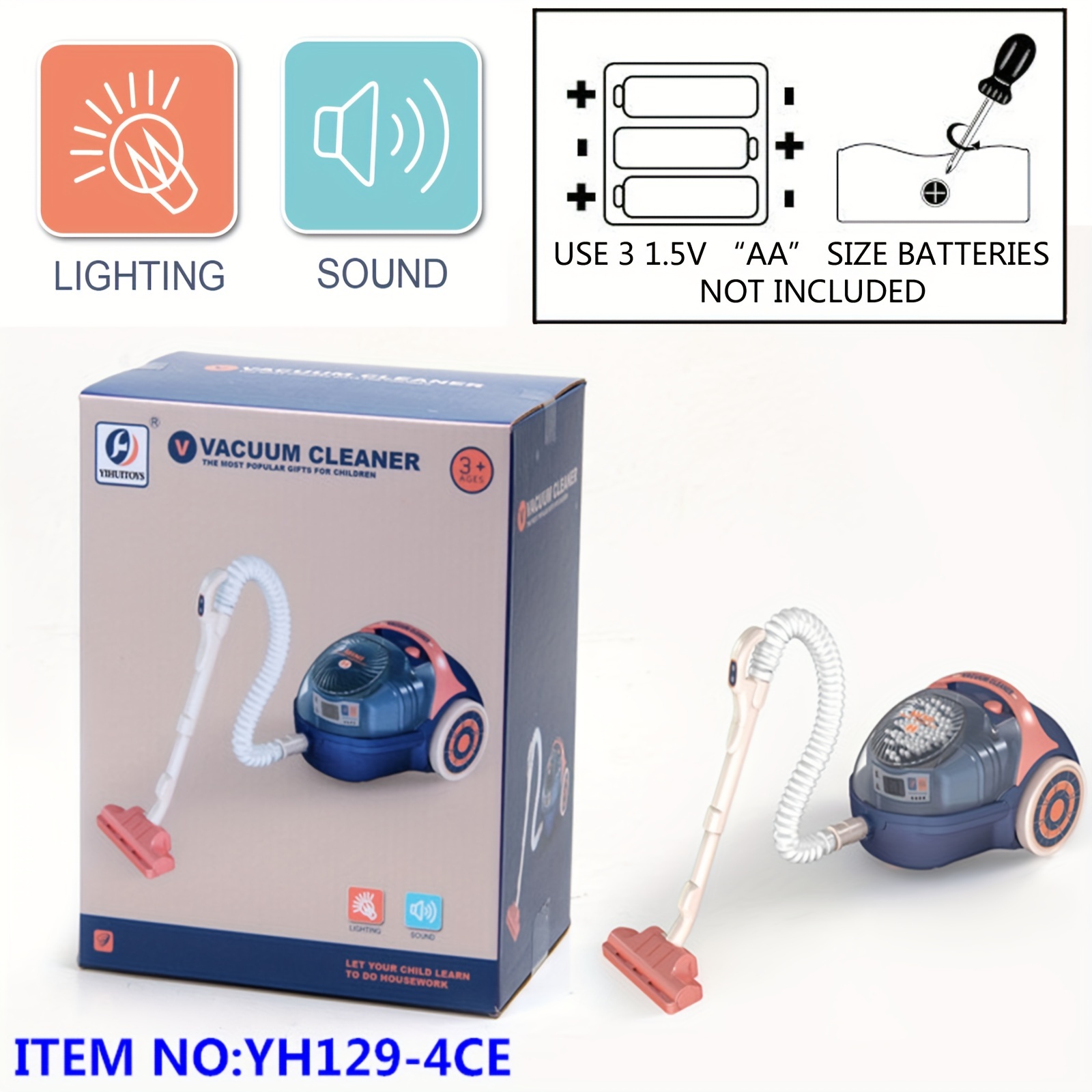 Tradineur - Lavadora de juguete con luz y sonido, mini electrodoméstico  interactivo, simulación, funciona con pilas, 17,5 x 13,5