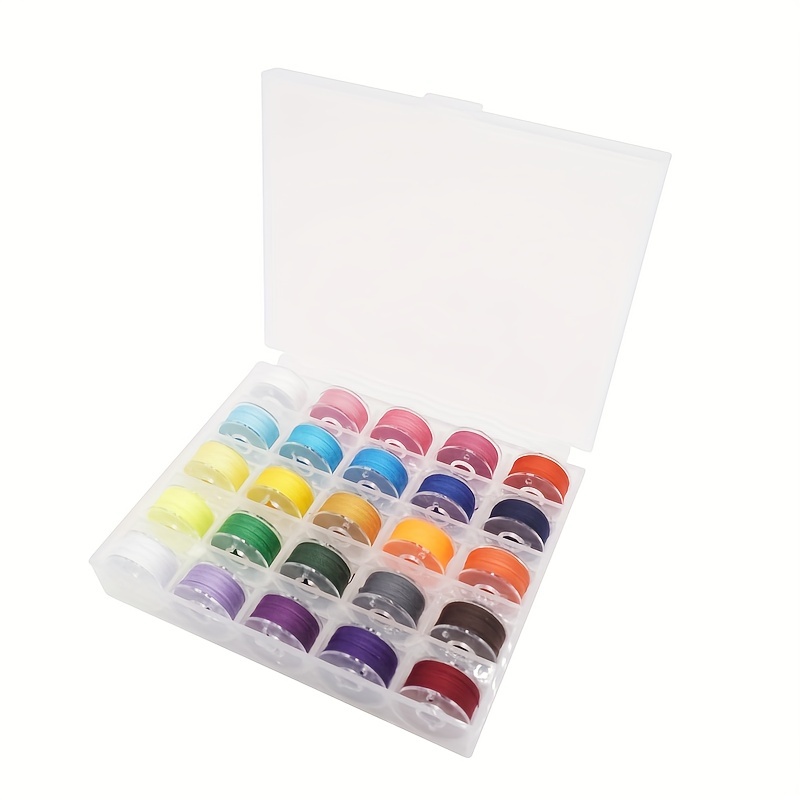 Shuttle Core With Thread 25 Color Sewing Thread Box - Temu