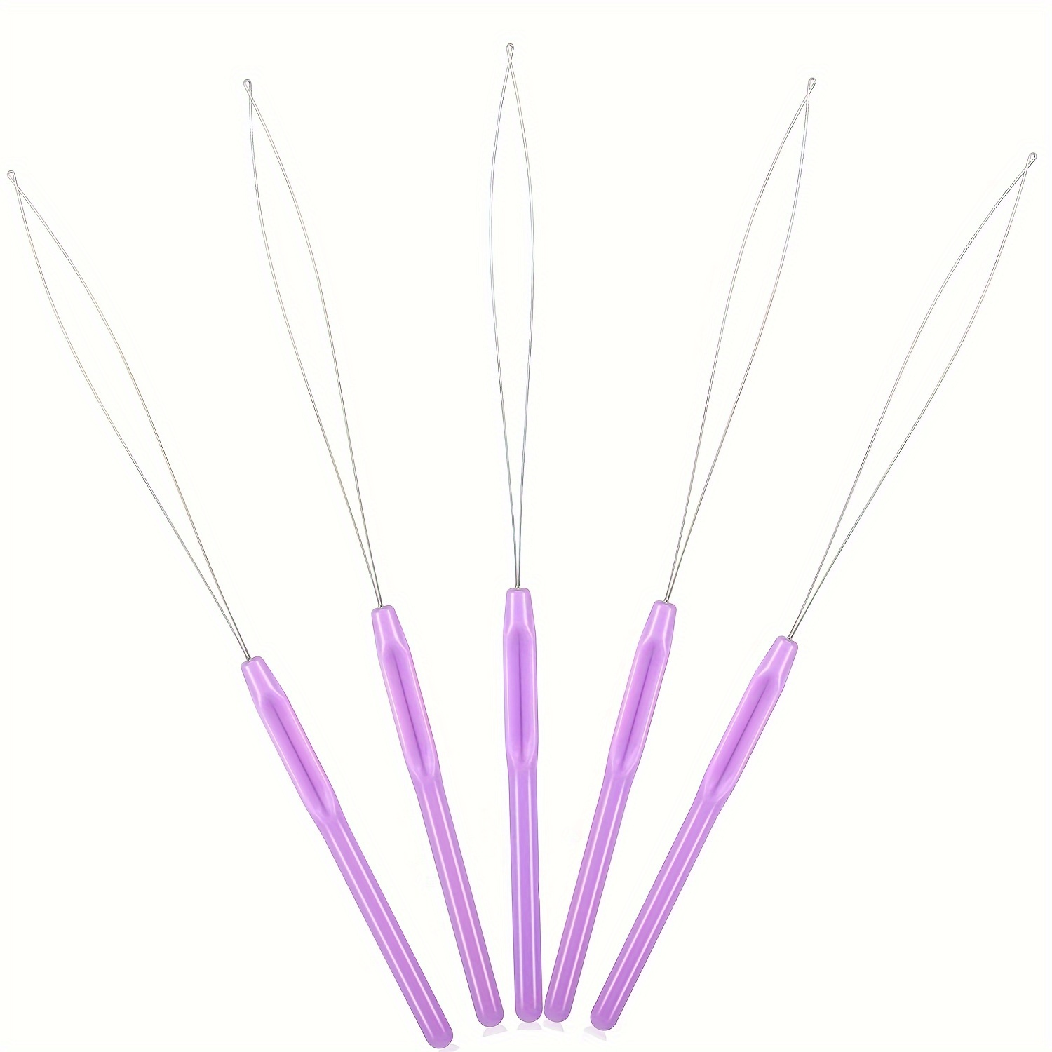 Hair Extension Needle Threader Hook Bead Tool Silicone Link - Temu