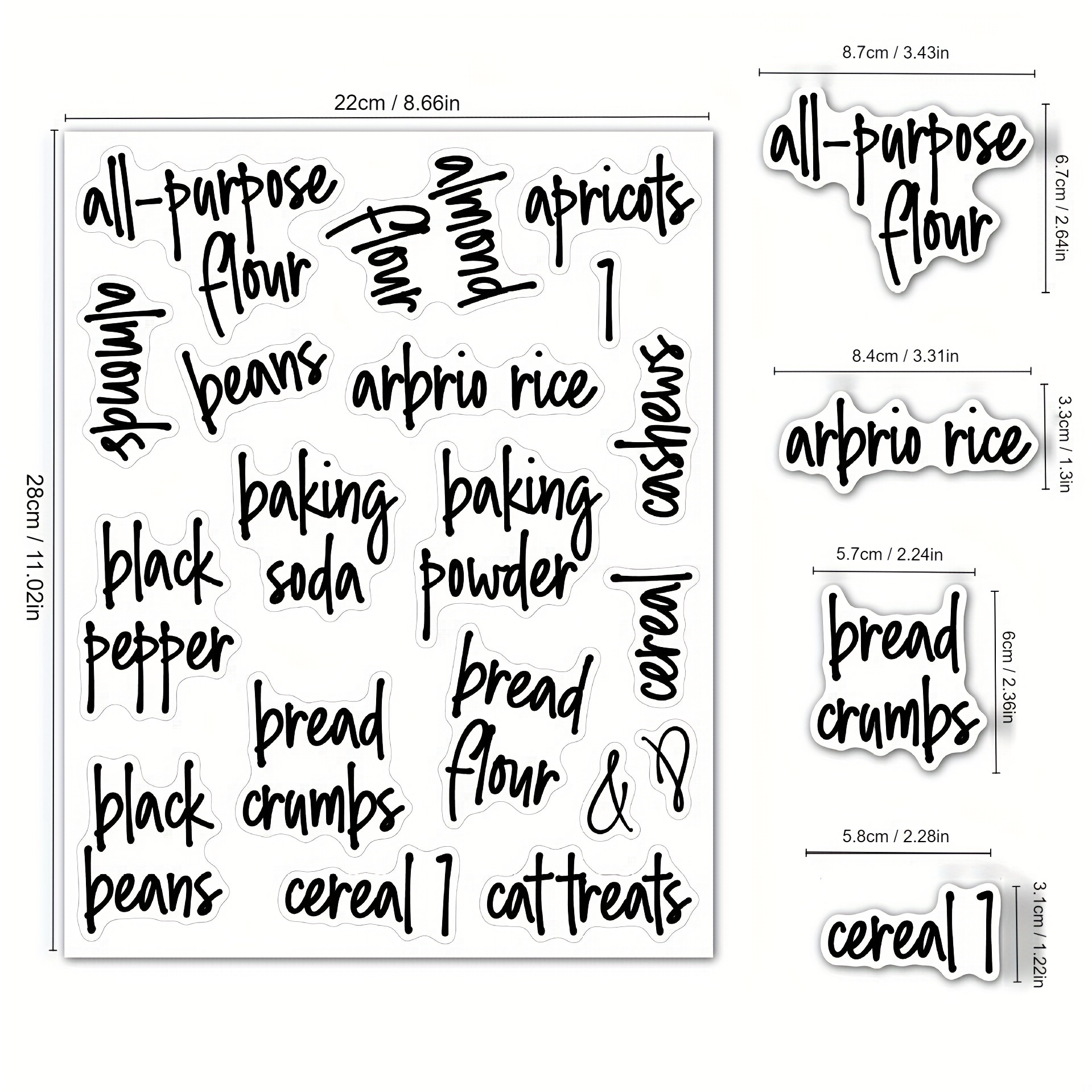 168pcs Waterproof Pantry Labels Set